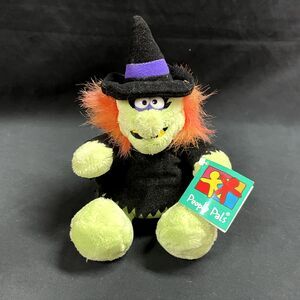 People Pals Witch Plush Kooky Eyes Teeth Tags 9” 90s